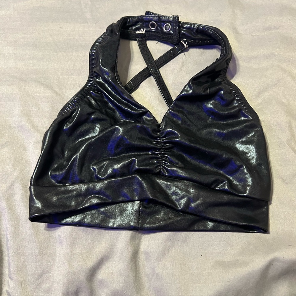 KELLLE leather dance top.